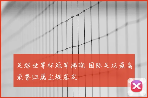足球世界杯冠军揭晓 国际足坛最高荣誉归属尘埃落定
